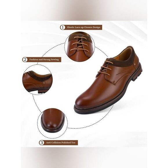 (W-4774) Eliteland Mens Dress Shoes, Men\'s Oxford Shoes Sz 12 main image 11